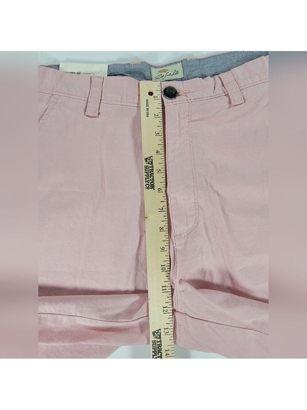 NWT Bob Timberlake Men's Flat Front Stretch Cotton Casual Chino Shorts 34 Pink - Picture 11 of 12